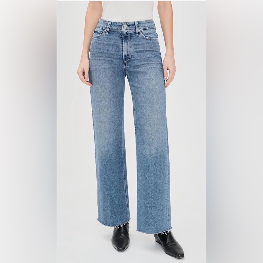 PAIGE NWT $259 MSRP Anessa Women's Wide-Leg Jeans in Light Blue Denim